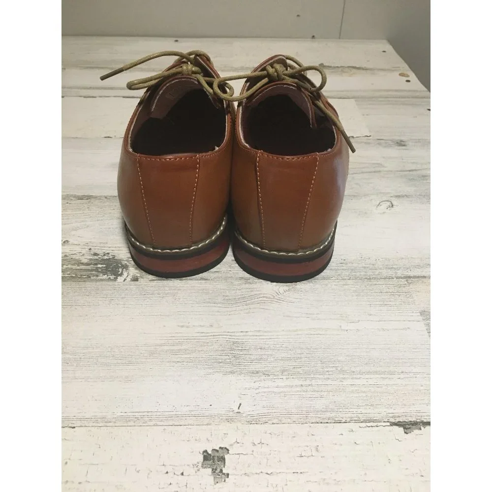 Bruno Marc New York Princewide light brown lace-up loafer size 8.5W